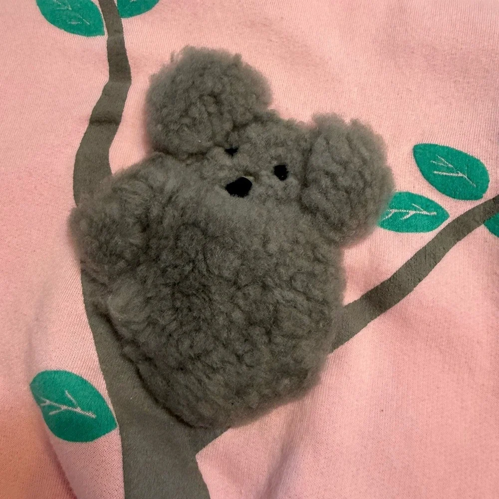 Vintage Koala Australia Real Sheepskin Factory‎ Pink Sweatshirt small baby